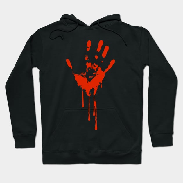 Bloody Hand Zombie Horror Blood Halloween Costume Hoodie by maelotti22925